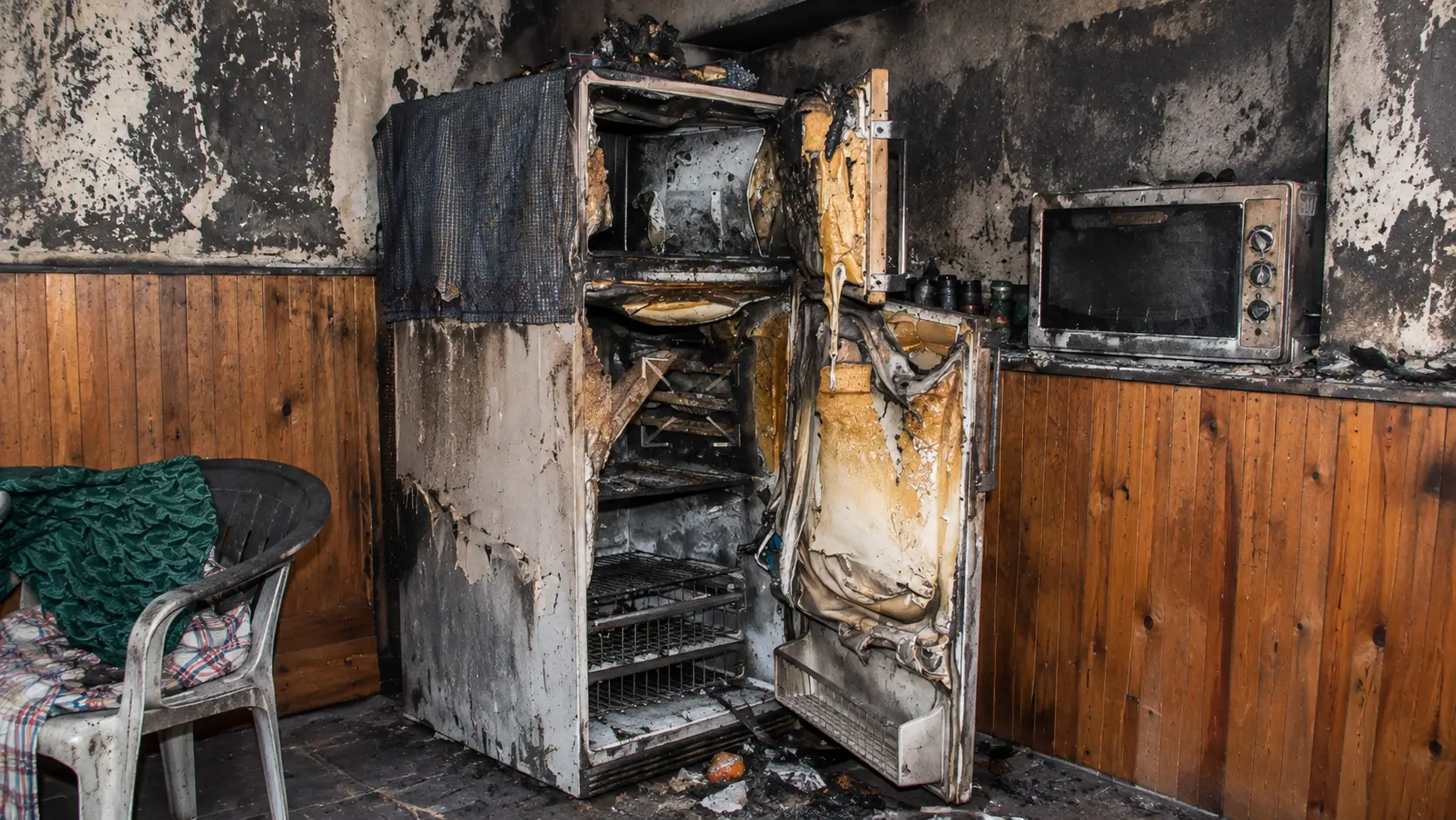 damaged electrical appliance